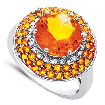 Prima Diamond And Citrine Ring