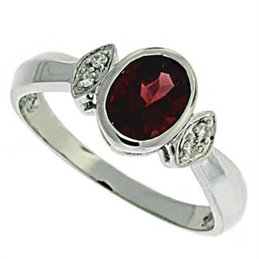 Prima Diamond And Garnet Ring