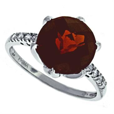 Prima Diamond And Garnet Ring