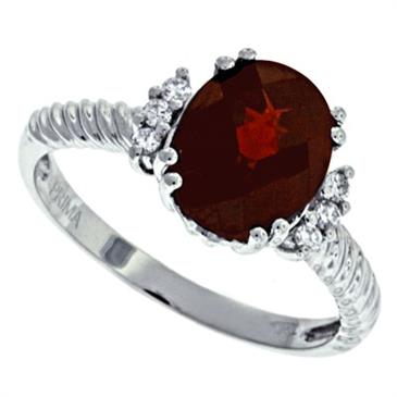 Prima Diamond And Garnet Ring