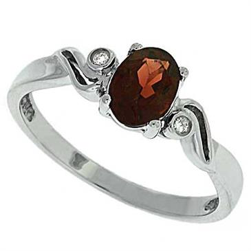 Prima Diamond And Garnet Ring