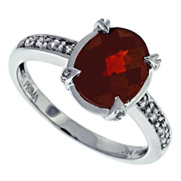 Prima Diamond And Garnet Ring