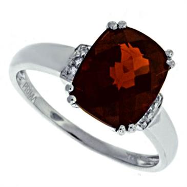 Prima Diamond And Garnet Ring