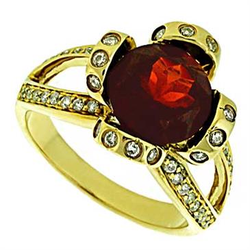 Prima Diamond And Garnet Ring