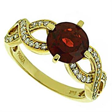 Prima Diamond And Garnet Ring