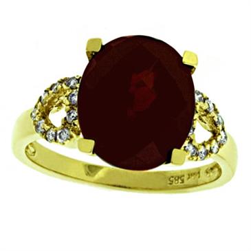 Prima Diamond And Garnet Ring