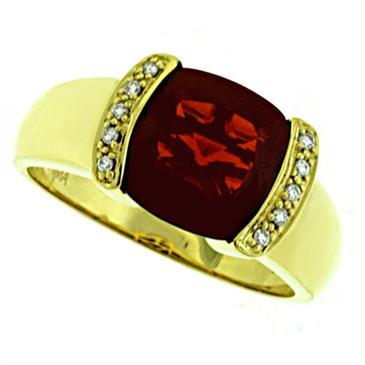 Prima Diamond And Garnet Ring