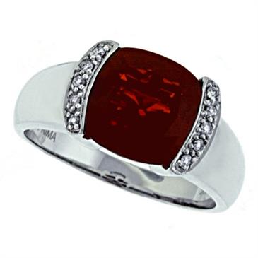 Prima Diamond And Garnet Ring