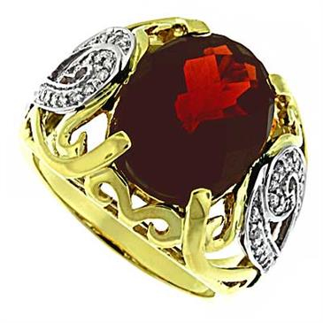 Prima Diamond And Garnet Ring