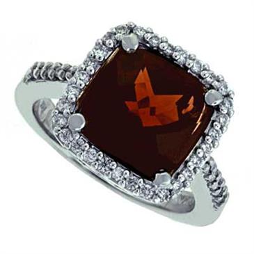 Prima Diamond and Garnet Ring