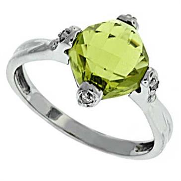 Prima Diamond And Lemon Quartz Ring