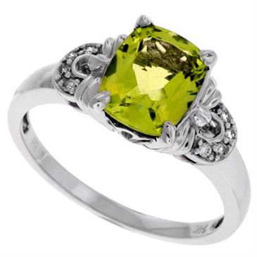 Prima Diamond And Lemon Quartz Ring