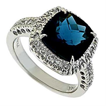 Prima Diamond And London Blue Ring