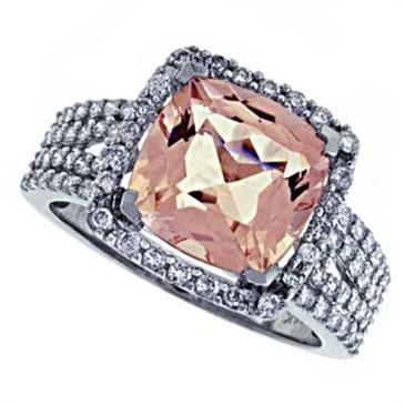 Prima Diamond And Morganite Ring