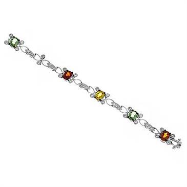 Prima Diamond And Multi Sapphire Bracelet