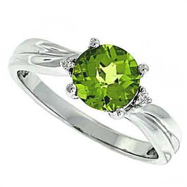 Prima Diamond And Peridot Ring 