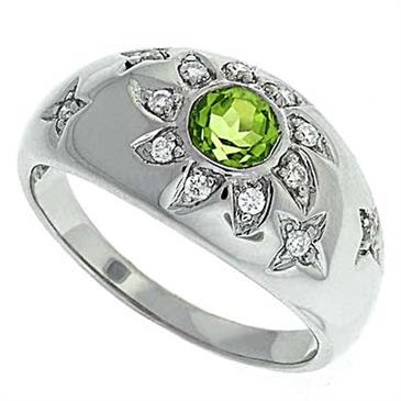 Prima Diamond And Peridot Ring 