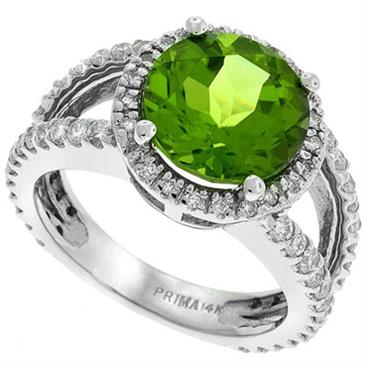 Prima Diamond And Peridot Ring