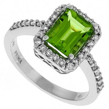 Prima Diamond And Peridot Ring