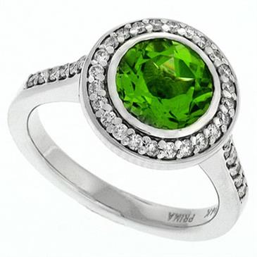 Prima Diamond And Peridot Ring