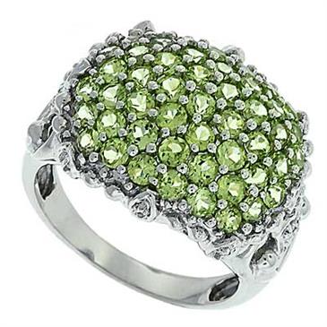 Prima Diamond And Peridot Ring