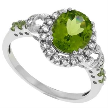 Prima Diamond And Peridot Ring