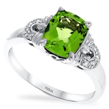 Prima Diamond And Peridot Ring