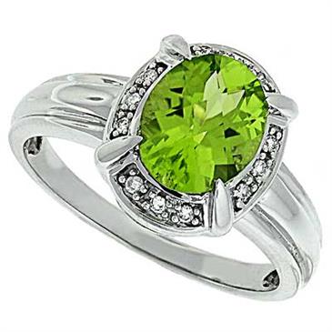 Prima Diamond And Peridot Ring