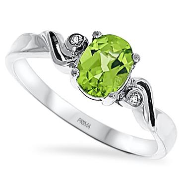 Prima Diamond And Peridot Ring