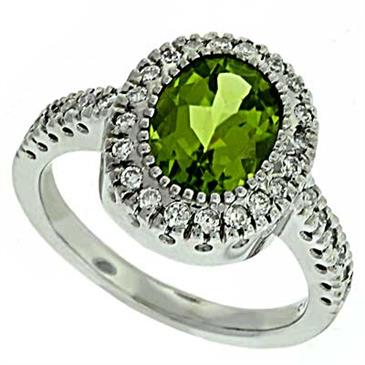 Prima Diamond And Peridot Ring