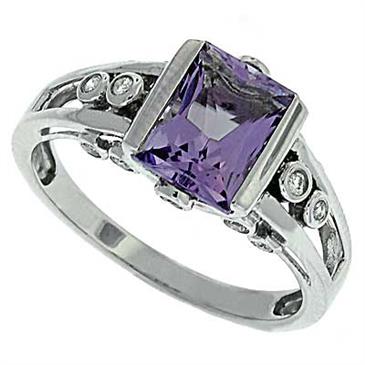 Prima Diamond And Pink Amethyst Ring