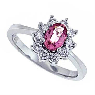 Prima Diamond And Pink Sapphire Ring