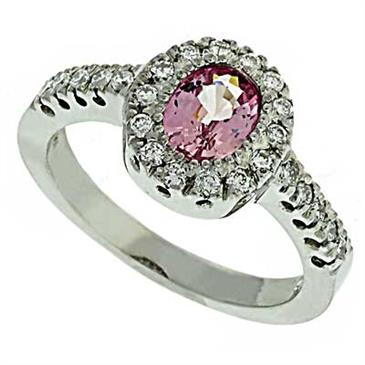 Prima Diamond And Pink Sapphire Ring