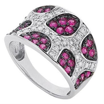 Prima Diamond And Pink Sapphire Ring