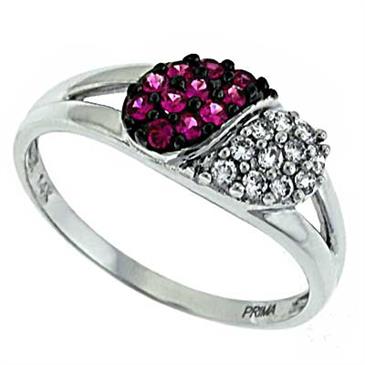 Prima Diamond And Pink Sapphire Ring