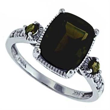 Prima Diamond And Smokey Quartz Ring