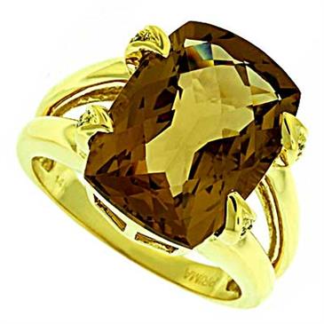 Prima Diamond And Whiskey Quartz Ring