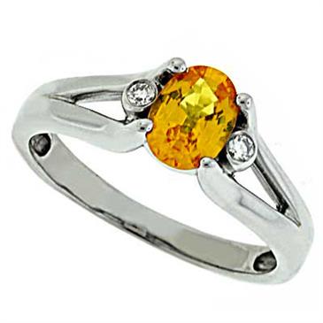 Prima Diamond And Yellow Sapphire Ring