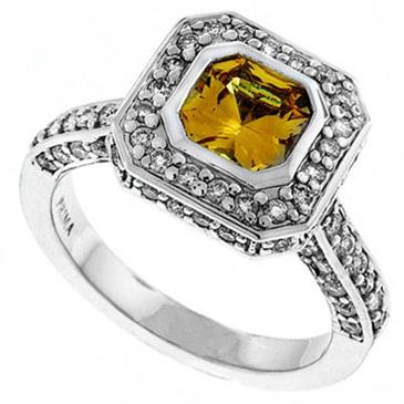 Prima Diamond And Yellow Sapphire Ring