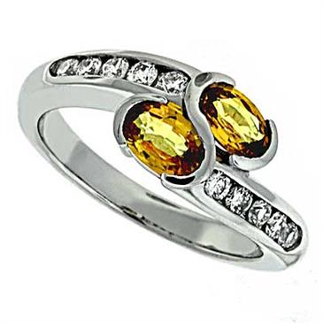 Prima Diamond And Yellow Sapphire Ring