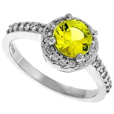 Prima Diamond And Yellow Sapphire Ring