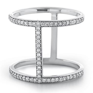 Prima Diamond Bar Wide Ring