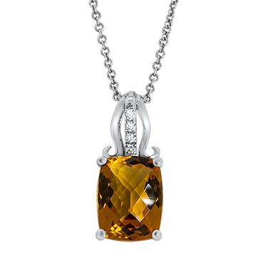 Prima Diamond & Citrine Pendant