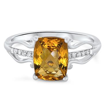 Prima Diamond & Citrine Ring