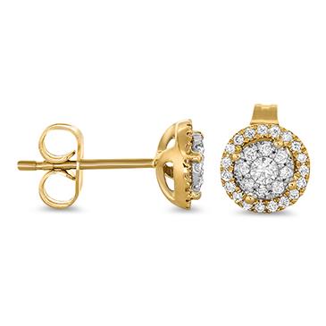 Prima Diamond Cluster Earrings