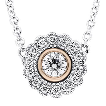 Prima Diamond Cluster Necklace