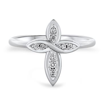 Prima Diamond Cross Ring