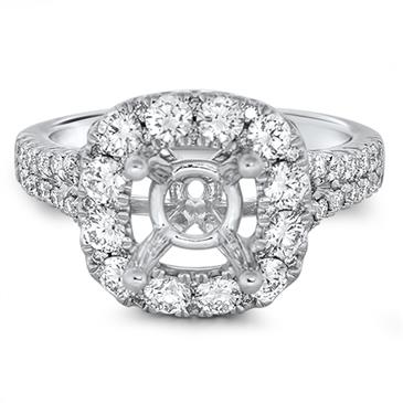 Prima Diamond Cushion Halo Eng Ring