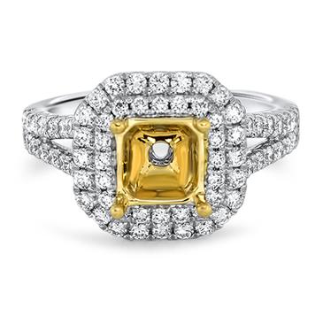 Prima Diamond Double Halo TT P/C Eng Ring