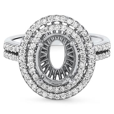 Prima Diamond Engagement Ring (10x8 Oval Center)